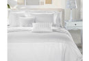 King Size Elisa White Embroidery Quilt Cover Set(3PCS)