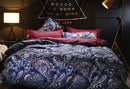 King Size Corliss Blue Paisley Quilt Cover Set (3PCS)