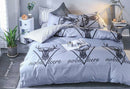 King Size Reindeer Grey Deer Pattern Quilt Cover Set (3PCS)