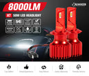 BUNKER INDUST H7 LED Headlight Kit 50W 8000LM Globe Bulbs High Or Low Beam White