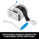 Hand Winch 3000KG/6615LBS 3 Speed Dyneema Webbing Strap Boat Car Marine 4WD 8M
