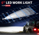6inch Square LED Work Light Flood Truck Driving Lamp 4x4 Offroad