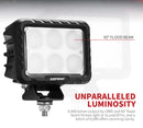 6inch Square LED Work Light Flood Truck Driving Lamp 4x4 Offroad