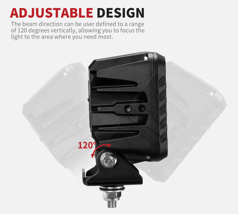 6inch Square LED Work Light Flood Truck Driving Lamp 4x4 Offroad