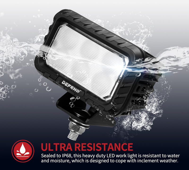 5inch Square LED Work Light Flood Beam Truck Driving Lamp Offroad 4x4