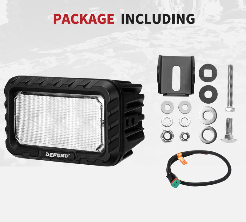 5inch Square LED Work Light Flood Beam Truck Driving Lamp Offroad 4x4
