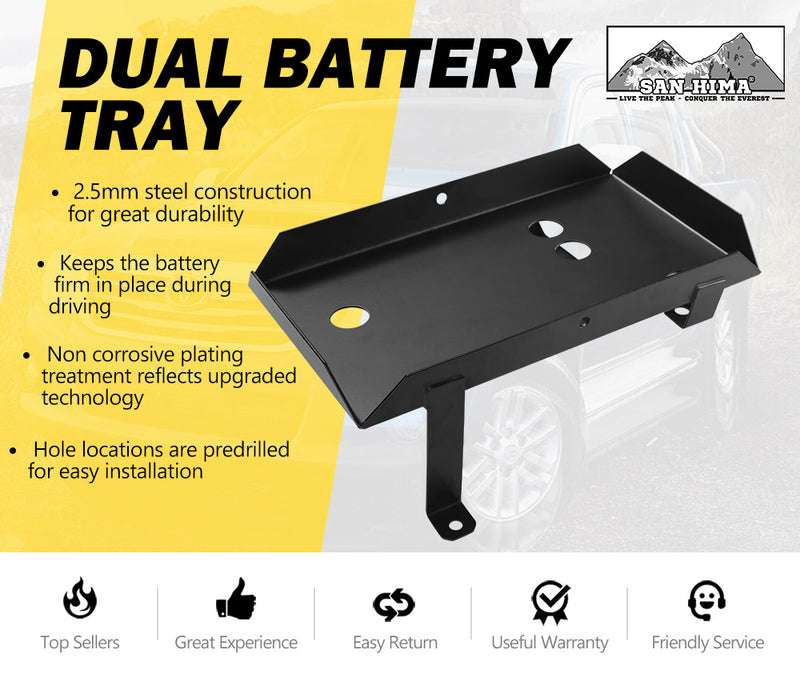 Dual Battery Tray Fit for TOYOTA HILUX 2005 -2015 DIESEL KUN25 KUN26