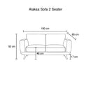 Modern Stylish Brown Alaska Sofa 2 Seater