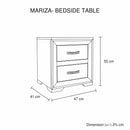 Mariza Bedside Table Saxon Oak