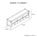 Nowra 3 Drawer Large Tv Unit