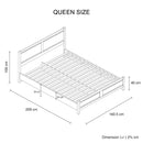 Alice Bed Queen Oak Colour