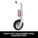 Jockey Wheel 10" Swing Up Solid Wheel 1000KG Caravan Boat Trailer Greasable