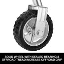 Jockey Wheel 10" Swing Up Solid Wheel 1000KG Caravan Boat Trailer Greasable