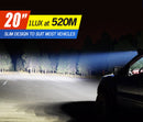 20Inch Cree LED Light Bar Spot Flood Work Driving Light + 23'' Number Plate Frame