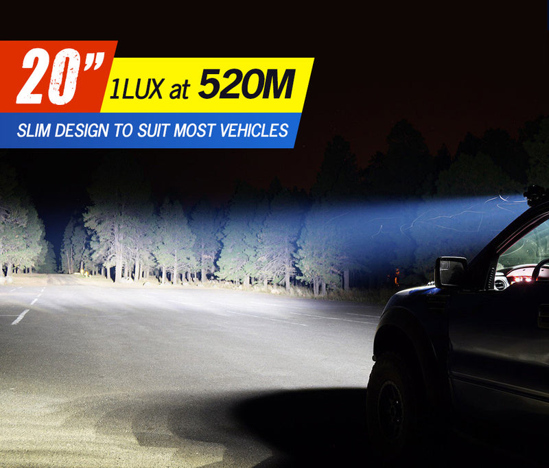20Inch Cree LED Light Bar Spot Flood Work Driving Light + 23'' Number Plate Frame