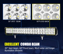 20Inch Cree LED Light Bar Spot Flood Work Driving Light + 23'' Number Plate Frame