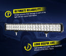 20Inch Cree LED Light Bar Spot Flood Work Driving Light + 23'' Number Plate Frame