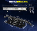 20Inch Cree LED Light Bar Spot Flood Work Driving Light + 23'' Number Plate Frame
