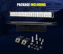 20Inch Cree LED Light Bar Spot Flood Work Driving Light + 23'' Number Plate Frame