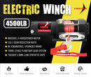 FIERYRED Wireless 4500LBS/2041kg 12V Electric Winch Synthetic Rope Boat ATV 4WD