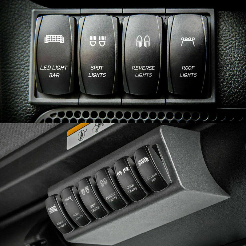 Laser Etched Rocker Switch for Spot Light Work Driving Lamp 4WD UTE 12V 24V