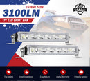 2x 7inch Cree LED Work Light Bar Super Slim Single Row Combo Beam Lamp Offroad