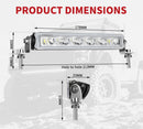 2x 7inch Cree LED Work Light Bar Super Slim Single Row Combo Beam Lamp Offroad
