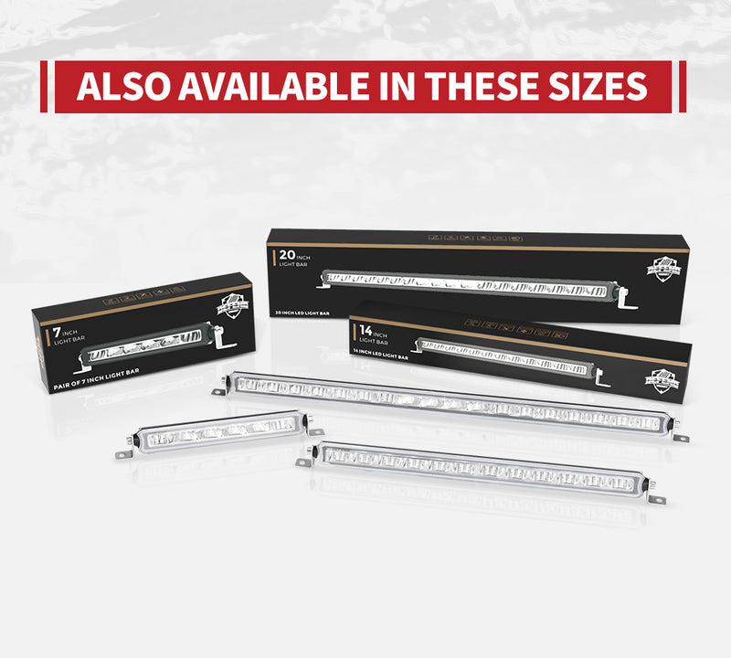 2x 7inch Cree LED Work Light Bar Super Slim Single Row Combo Beam Lamp Offroad