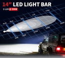 14inch Cree LED Light Bar Super Slim Single Row Flood Beam Offroad Lamp