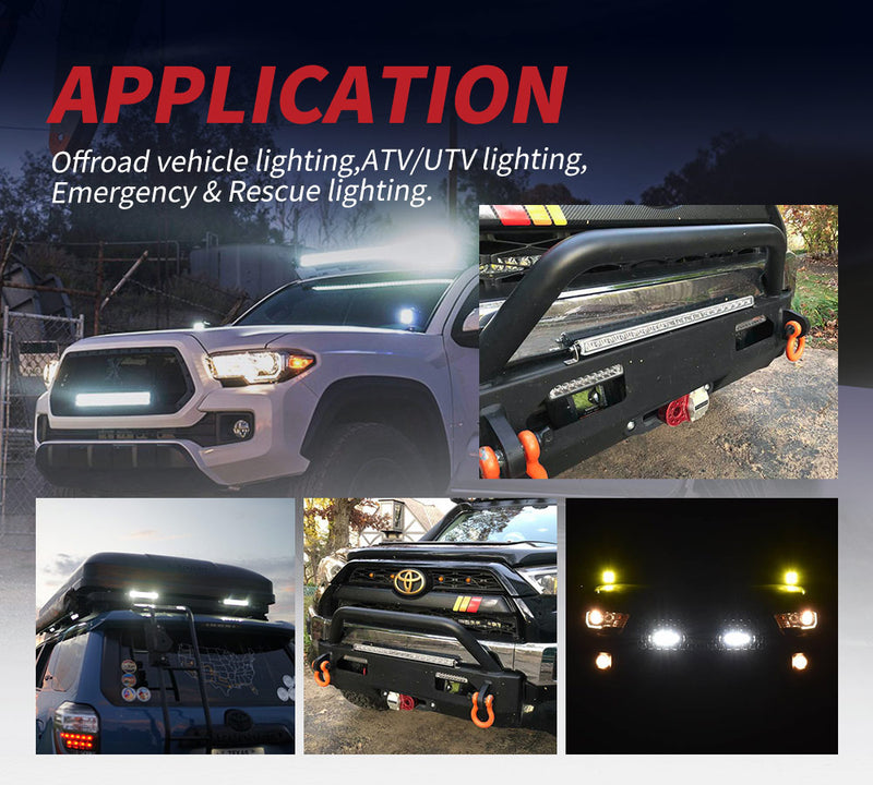 14inch Cree LED Light Bar Super Slim Single Row Flood Beam Offroad Lamp