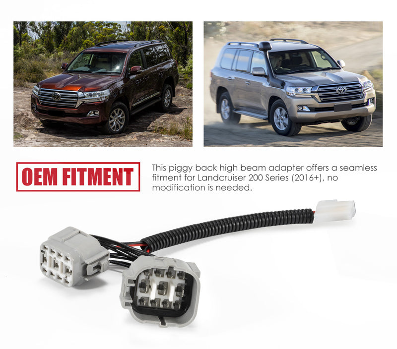 Toyota Landcruiser 200 Series Piggy Back Adapter High Beam