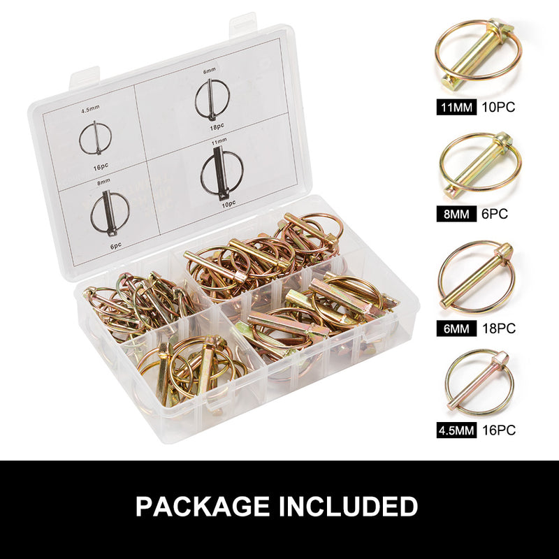 Lynch Linch Locking Pin Kit 50pc Trailer Farm Auto Parts Machinery