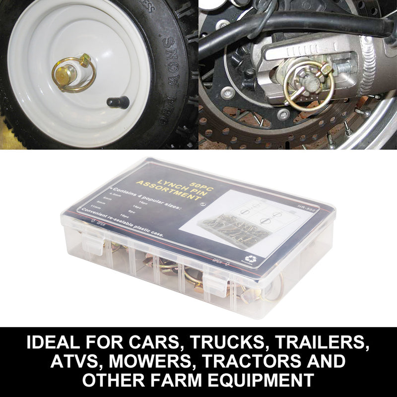 Lynch Linch Locking Pin Kit 50pc Trailer Farm Auto Parts Machinery