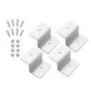 4 Pcs Solar Panel Z-Bracket  Mounting Flat Roof Yacht RV Mount Aluminum Kit