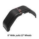 2X TRAILER MUDGUARD PLASTIC SUIT 13" WHEELS TRAILER BOAT CARAVAN ATV BLACK