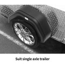 2X TRAILER MUDGUARD PLASTIC SUIT 13" WHEELS TRAILER BOAT CARAVAN ATV BLACK