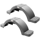 2X TRAILER MUDGUARD PLASTIC SUIT 13" WHEELS TRAILER BOAT CARAVAN ATV BLACK