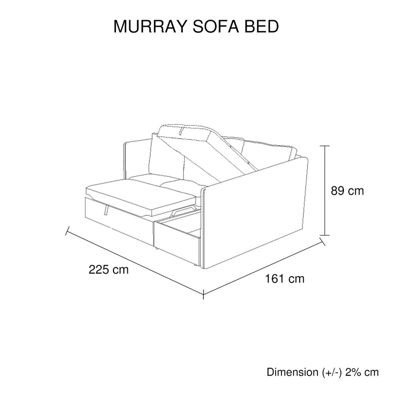 Murray Corner Sofa Bed Grey