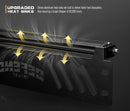 14inch CREE LED Light Bar Single Row Driving Beam W/ Number Plate Frame 4x4 Offroad