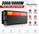 Pure Sine Wave 3000w Max 6000w 12v-240v Power Inverter Car Caravan Camping Boat