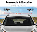Universal Car Top Roof Rack Rail Cross Bars Aluminum 820-1490MM Lockable Silver