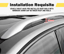 Universal Car Top Roof Rack Rail Cross Bars Aluminum 820-1490MM Lockable Silver