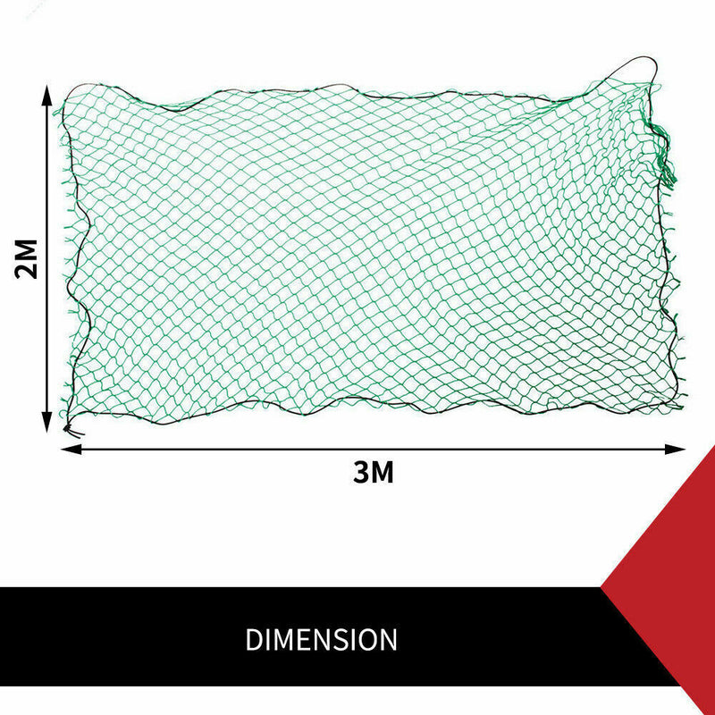 Cargo Net For Ute Trailer Truck 2Mx3M Nylon 35Mm Mesh Bungee Cord Free 15Pc Hook