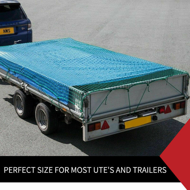 Cargo Net For Ute Trailer Truck 2Mx3M Nylon 35Mm Mesh Bungee Cord Free 15Pc Hook