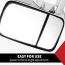 Pair Extendable Towing Mirrors Chrome Fit Toyota Prado 120 Series Wagon 03 - 09