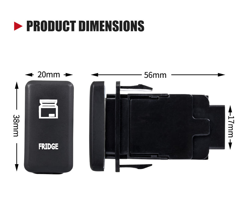 LED Fridge Light Push Rocker Switch Suitable for TOYOTA OEM Hilux Landcruiser