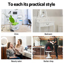 set of 2 SADDLE Salon Stool Black PU Swivel Barber Hair Dress Chair Hydraulic Lift