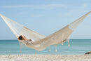 Deluxe Outdoor Cotton Mexican Hammock  in Cream Colour Queen Size