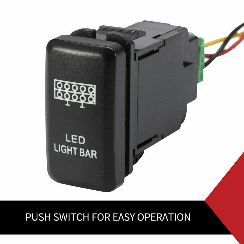 TOYOTA Heavy Duty LED Light Bar Wiring Loom Harness 40A Switch Relay Kit 12V