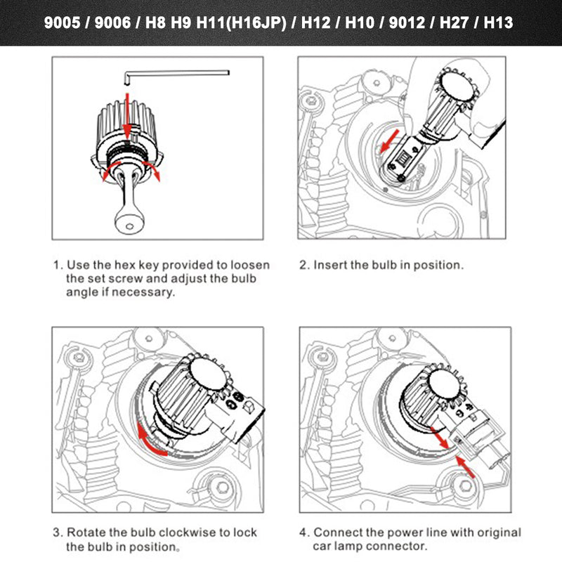 Philips 9006 HB4 36W 12000LM LED Car Headlight Kit Replace Bulb Lamp Globe 6500K